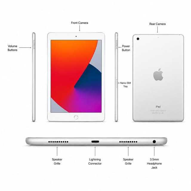 Apple iPad 6th Gen (32GB, Wi-Fi + Cellular, Silver) - Premium Refurbished Grade A — photo 3