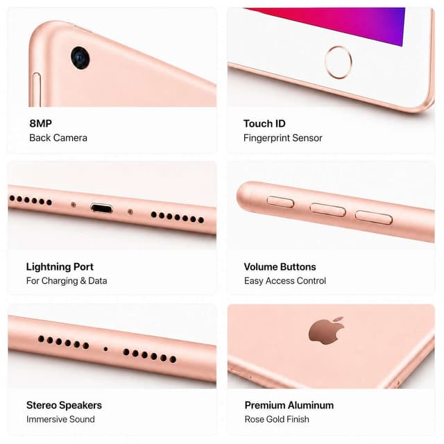 Apple iPad 7th Gen (128GB, Wi-Fi, Pink) - Premium Refurbished Grade A+ — photo 4