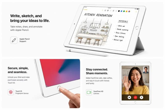 Apple iPad 6th Gen (2018) 32GB Wi-Fi - Silver (Premium Refurbished Grade A+) — photo 1