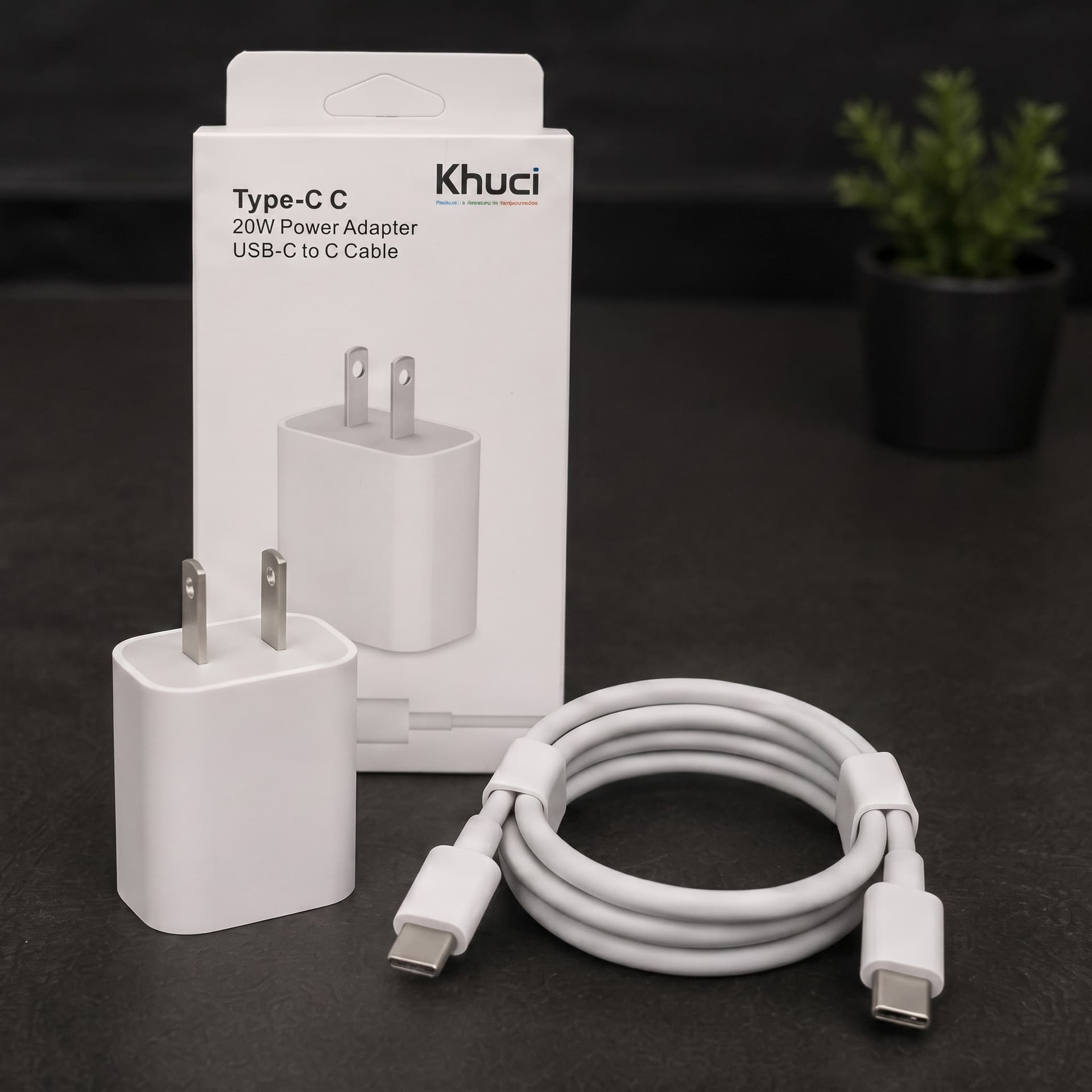Khuci Type-C 25W Charger & Power Adapter with USB-C to USB-C Cable