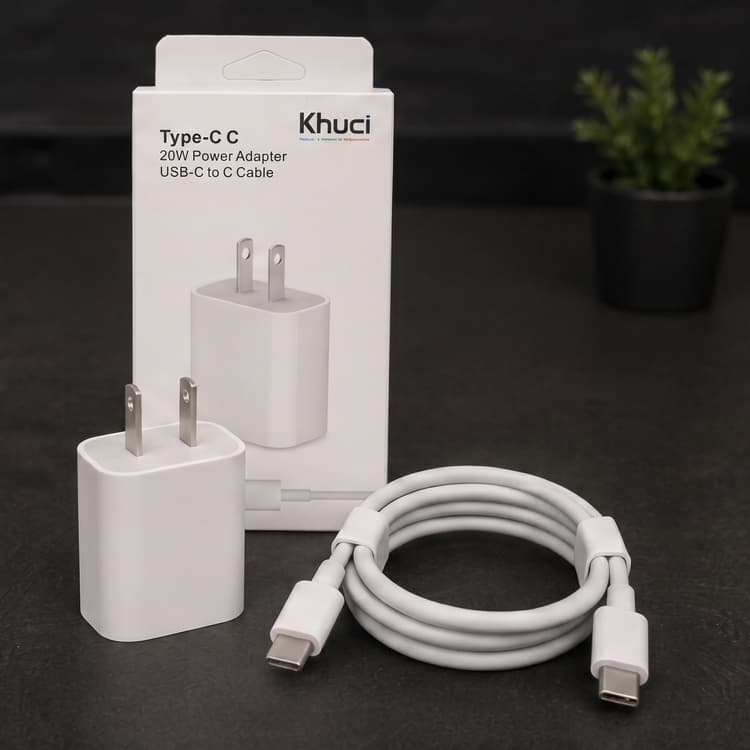 Khuci Type-C 25W Charger & Power Adapter with USB-C to USB-C Cable